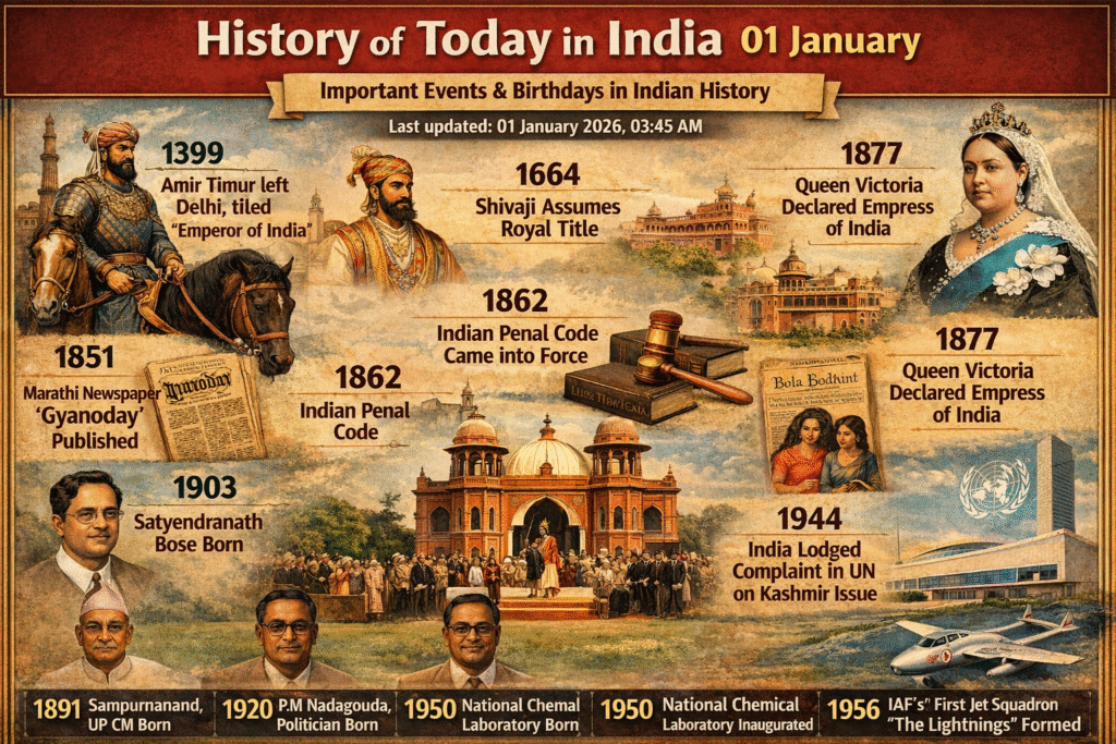 Important Events in Indian History