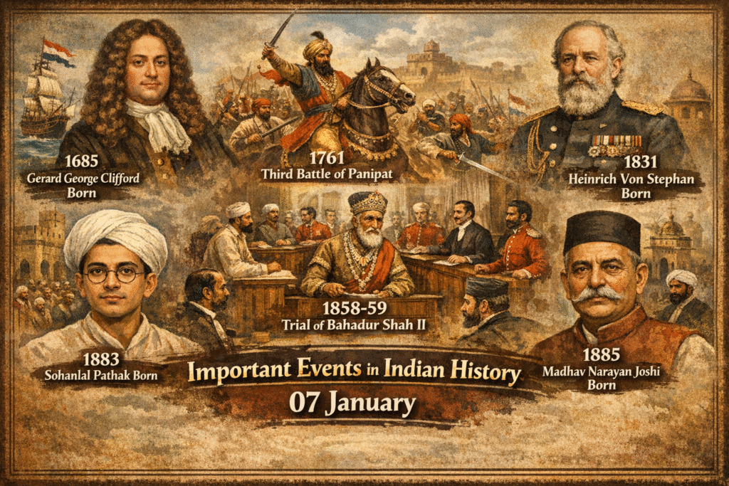 Indian History on 07 January