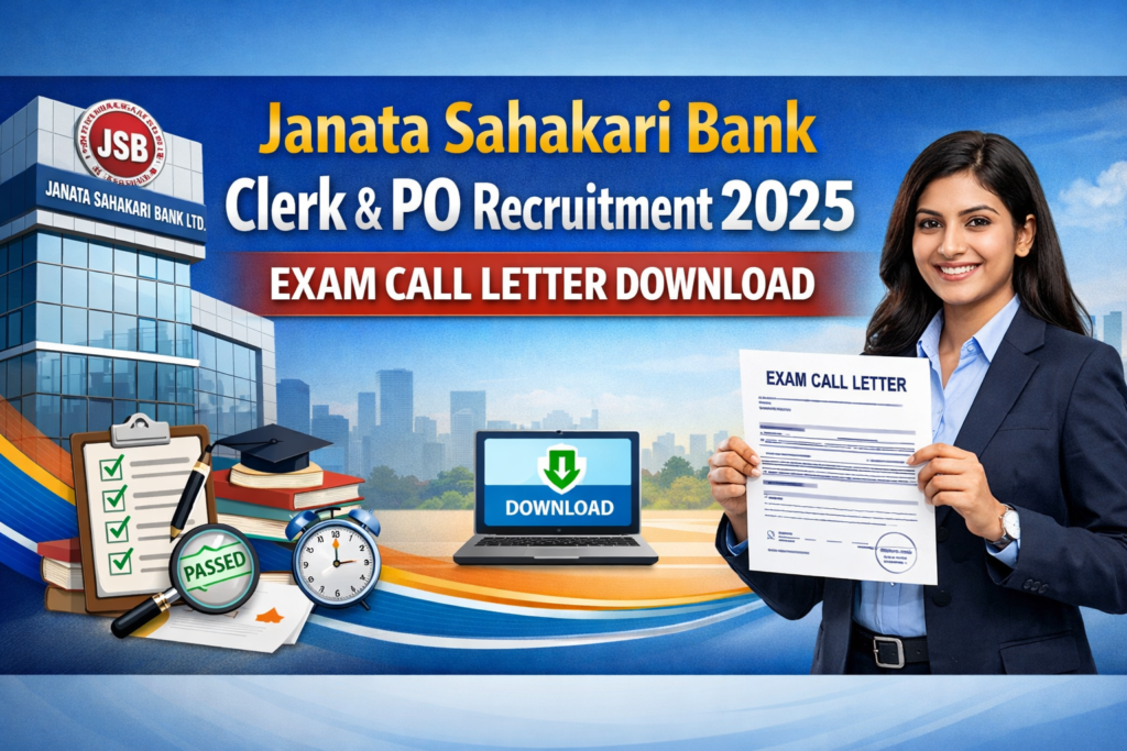 Janata Sahakari Bank Recruitment call letter