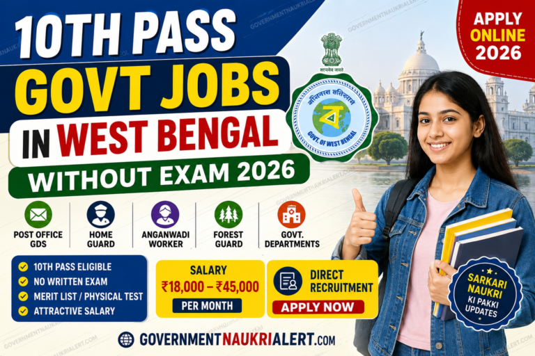 10th Pass Govt Jobs in West Bengal Without Exam 2026