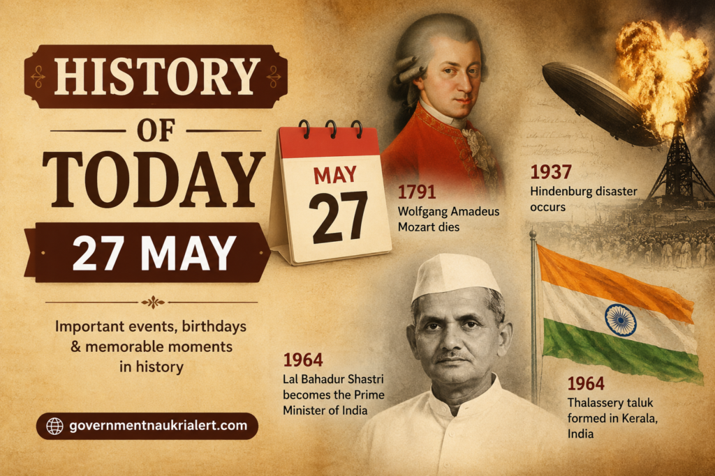History of Today 27 May featured image with important historical events and famous personalities