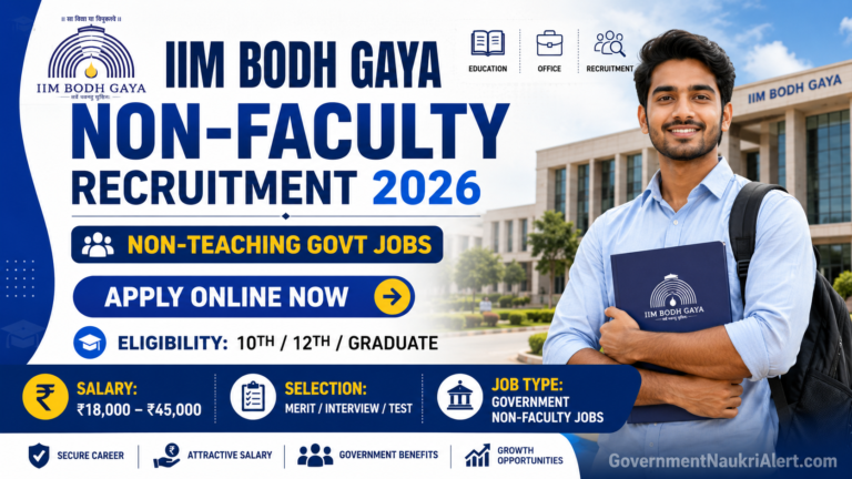 IIM Bodh Gaya Non-Faculty Recruitment 2026 – Apply Online, Eligibility & Selection Process
