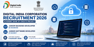 DIC Recruitment 2026 banner showing Junior Backend Developer and Junior Software Developer vacancies with cloud computing, secure backend development, and AWS technology.