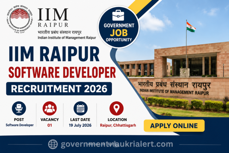 IIM Raipur Software Developer Recruitment 2026 Apply Online