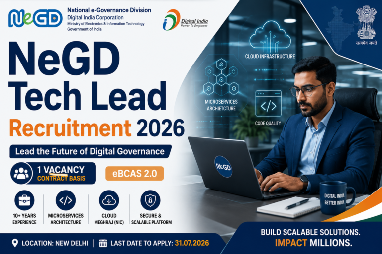 NeGD Tech Lead Recruitment 2026
