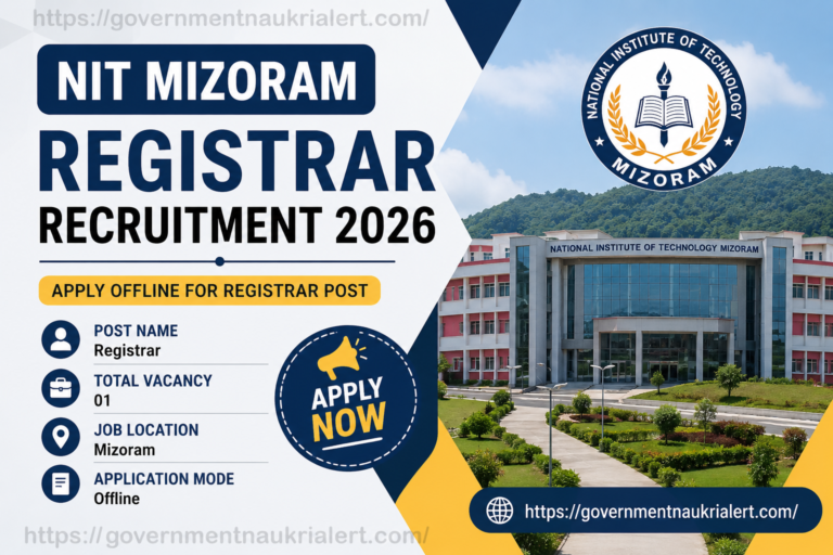 NIT MIZORAM Registrar recruitment 2026