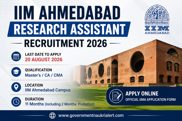 IIM Ahmedabad Research Assistant Recruitment 2026