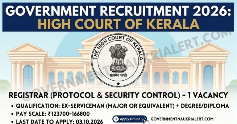 Kerala High Court Registrar Recruitment 2026: Apply Online